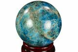 Bright Blue Apatite Sphere - Madagascar #121802-1